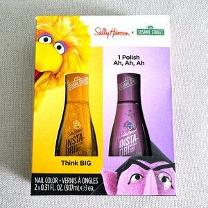 SALLY HANSEN x SESAME STREET Yellow and Purple Insta-Dri Nail Polish Set NIB NWT